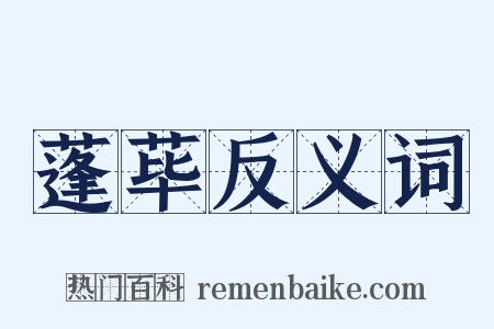 蓬荜反义词是什么意思的图片